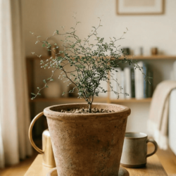 室内に置かれたソフォラの観葉植物